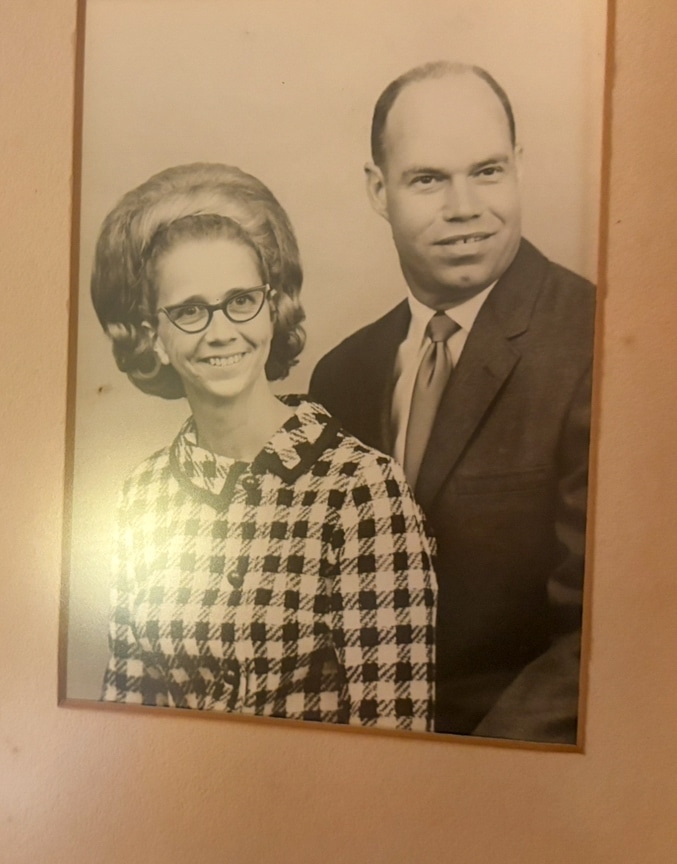 A classic portrait of Jim Mintors and his wife during the early years of their marriage — young, poised, and ready to take on the world together.